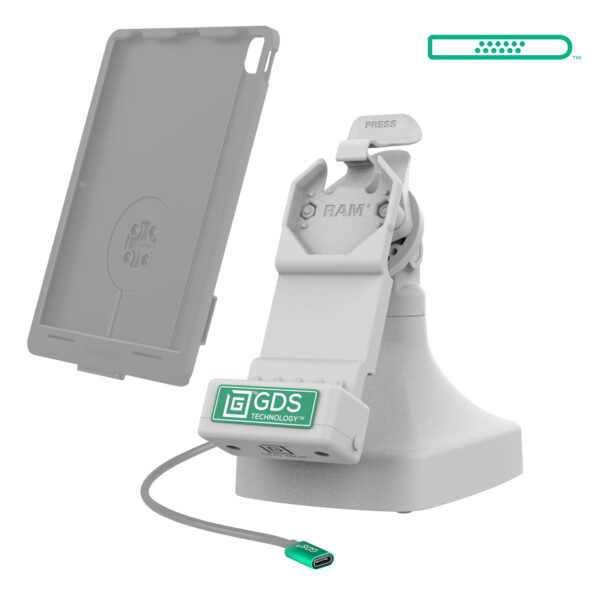 GDS Uni-Conn Tilt & Swivel Dock con USB-C più Dati - Grigio Ram Mounts RAM-GDS-DOCK-D14-U1C-2A-GRY - immagine 2