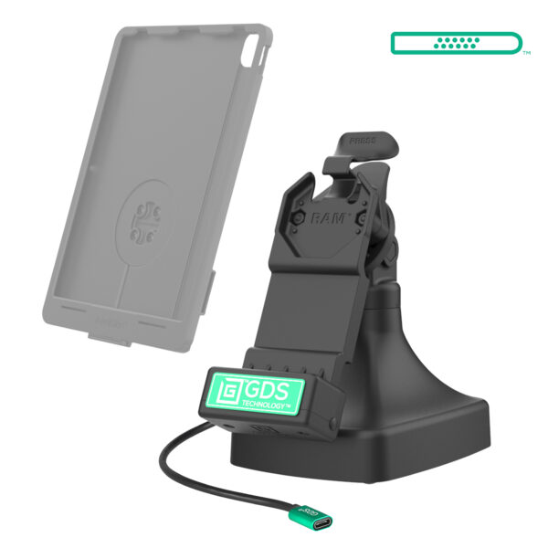 GDS Uni-Conn Tilt & Swivel Dock con USB-C più Dati Ram Mounts RAM-GDS-DOCK-D14-U1C-2A - immagine 2