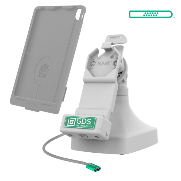 GDS Uni-Conn Tilt & Swivel Dock con USB-C - Grigio Ram Mounts RAM-GDS-DOCK-D14-U1C-GRY - immagine 2
