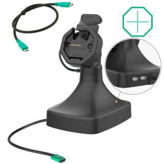 GDS Uni-Conn Powered Tilt & Swivel Dock con USB-C più Dati Ram Mounts RAM-GDS-DOCK-D14-U3C-2A