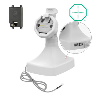 GDS Uni-Conn Powered Tilt & Swivel Dock con PoE più Dati - Grigio Ram Mounts RAM-GDS-DOCK-D14-U3E-2A-GRY