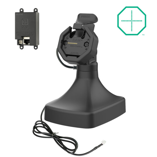 GDS Uni-Conn Powered Tilt & Swivel Dock con PoE Ram Mounts RAM-GDS-DOCK-D14-U3E