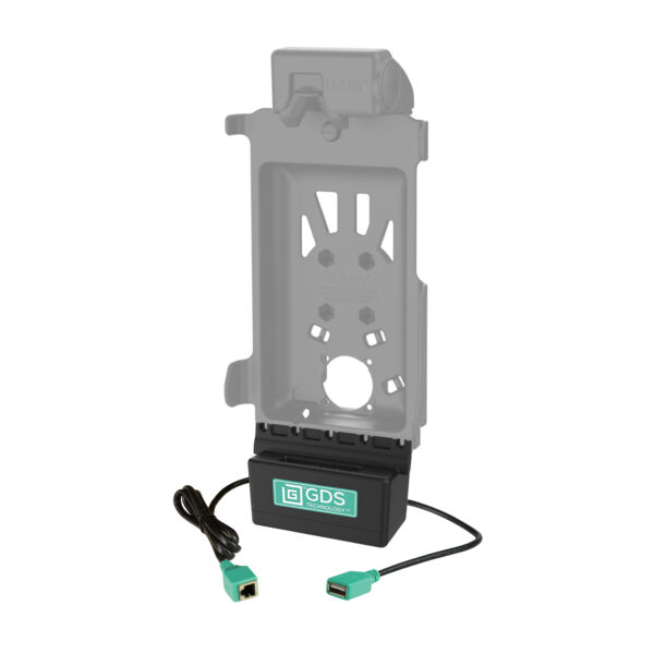 GDS PoE più Singola USB-A Dock Cup per Tablet IntelliSkin di nuova generazione Ram Mounts RAM-GDS-DOCK-V14PDU - immagine 2
