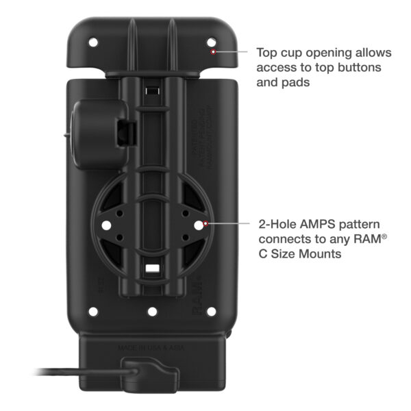 Dock per veicoli alimentati GDS per Zebra EM45 con IntelliSkin Ram Mounts RAM-GDS-DOCK-ZE38-A-PU - immagine 4