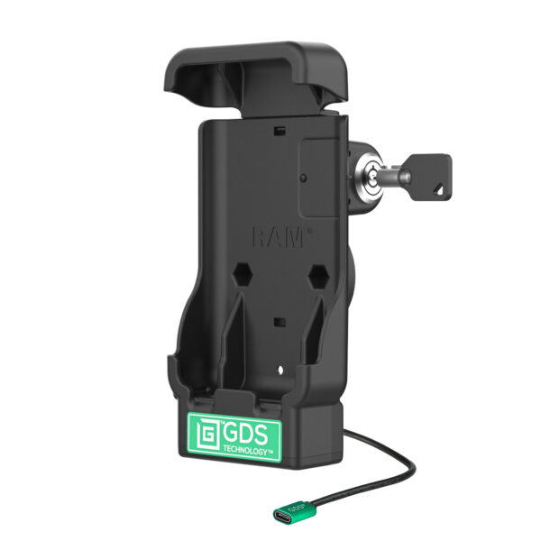 Dock per veicoli con chiusura elettrica GDS per Zebra EM45 con IntelliSkin Ram Mounts RAM-GDS-DOCKL-ZE38-A-PU - immagine 2