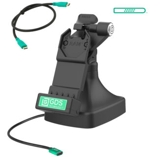 GDS Uni-Conn Locking Tilt & Swivel Dock con USB-C Ram Mounts RAM-GDS-DOCKLR-D14-U1C