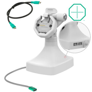 GDS Uni-Conn Powered Locking Tilt & Swivel Dock con USB-C più Dati Grigio Ram Mounts RAM-GDS-DOCKLR-D14-U3C-2A-GRY