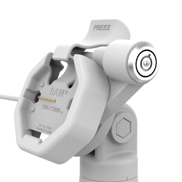 GDS Uni-Conn Powered Locking Tilt & Swivel Dock con USB-C più Dati Grigio Ram Mounts RAM-GDS-DOCKLR-D14-U3C-2A-GRY - immagine 5
