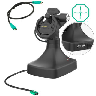 GDS Uni-Conn Powered Locking Tilt & Swivel Dock con USB-C più Dati Ram Mounts RAM-GDS-DOCKLR-D14-U3C-2A