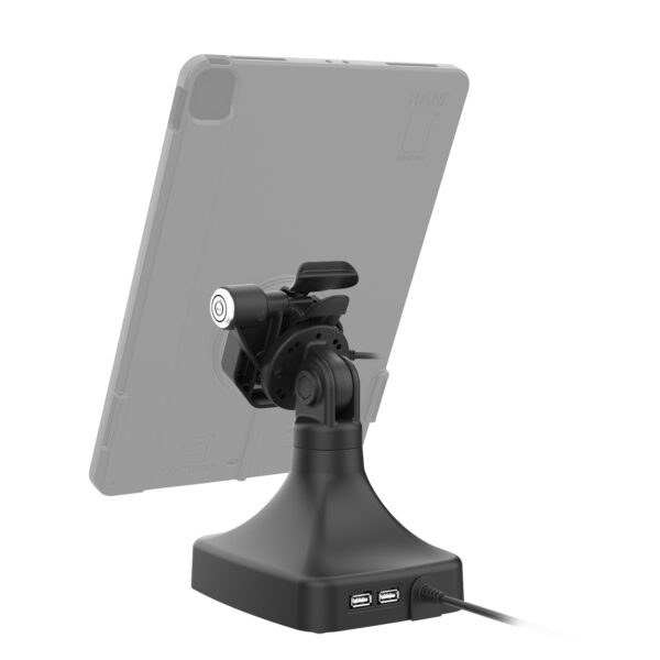GDS Uni-Conn Powered Locking Tilt & Swivel Dock con USB-C più Dati Ram Mounts RAM-GDS-DOCKLR-D14-U3C-2A - immagine 4