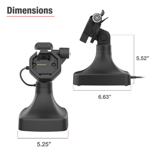 GDS Uni-Conn Powered Locking Tilt & Swivel Dock con PoE Ram Mounts RAM-GDS-DOCKLR-D14-U3E - immagine 7