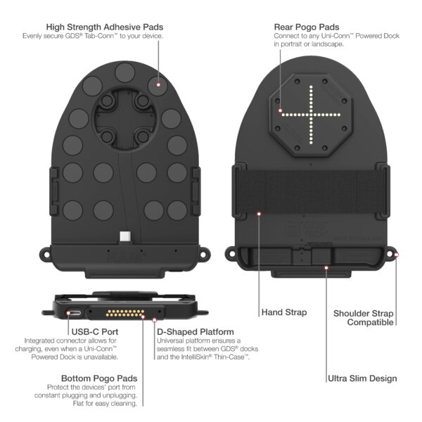 GDS Tab-Conn per custodie Folio Style (forma D e pogo pad posteriori) Ram Mounts RAM-GDS-TABC-F1DB - immagine 4
