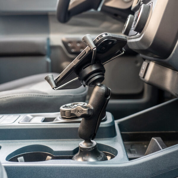 Mascherina X-Grip rotante Ram Mounts RAM-HOL-UN10BRU con sfera B per TELEFONINI di oltre 6" - immagine 7
