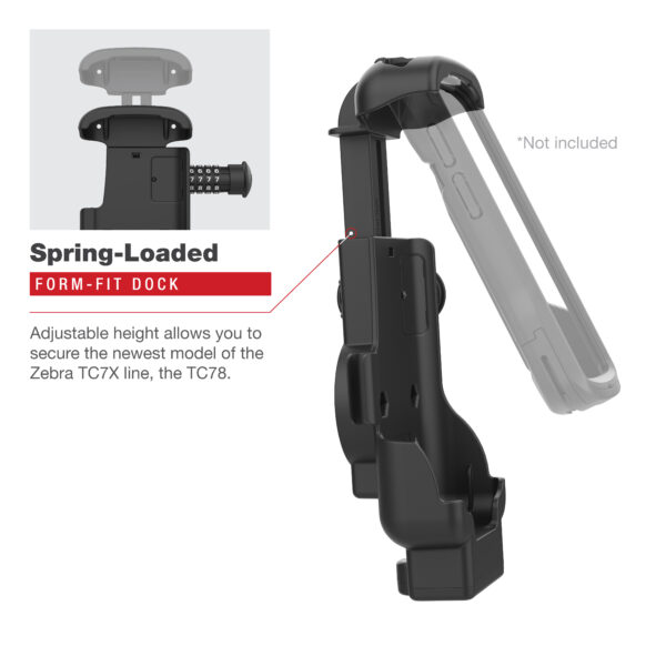 RAM Combo-Locking Form-FitPowered Dock per Zebra TC53 e TC58 Ram Mounts RAM-HOL-ZE17CL-2U - immagine 3