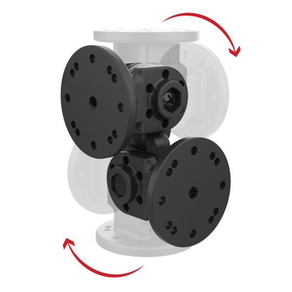 RAM Doppio supporto girevole a 90 gradi Ram Mounts RAP-101-PV4-2P-NKU - immagine 2
