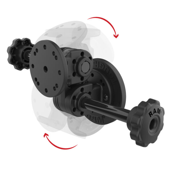 RAM Doppio Perno Dritto Montaggio Magnetico con Manopola Ram Mounts RAP-101-PV4-2S-MAG88U - immagine 2