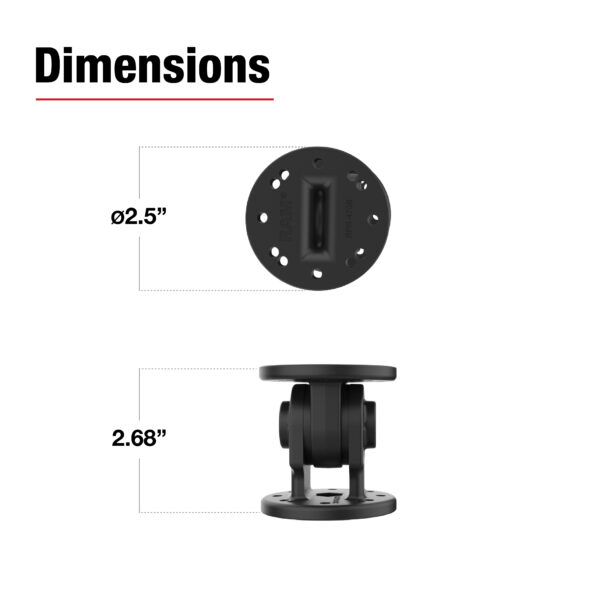 RAM Montaggio a perno singolo Ram Mounts RAP-101-PV4-NKU - immagine 3