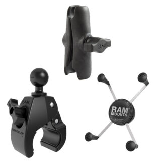 SUPPORTO MANUBRIO a pinza stringibile RAM Duro-Claw RAP-B-400-UN10BU per dispositivi Apple e Samsung da 6"
