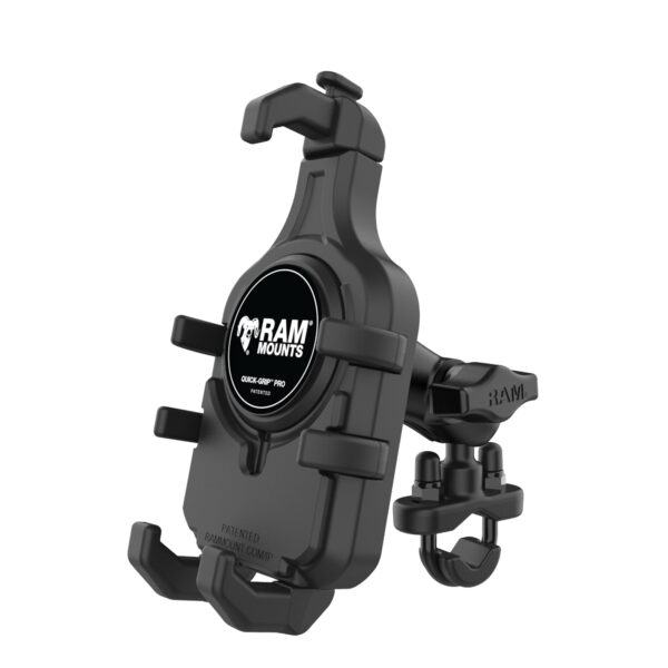RAM Quick-Grip Pro Supporto per telefono con base a U per manubrio - Corto Ram Mounts RAM-B-149Z-A-PD5U - immagine 2