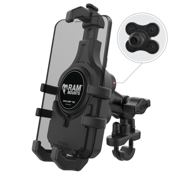 RAM Quick-Grip Pro Supporto per telefono antivibrante con base a U Ram Mounts RAM-B-149Z-A-PD5VU