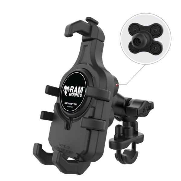 RAM Quick-Grip Pro Supporto per telefono antivibrante con base a U Ram Mounts RAM-B-149Z-A-PD5VU - immagine 2