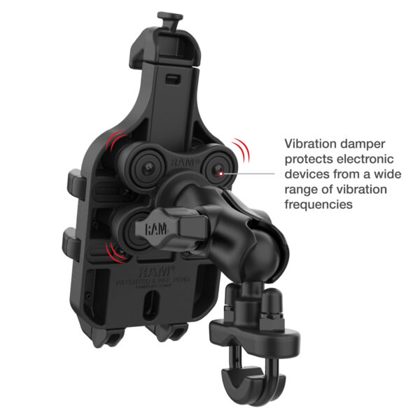 RAM Quick-Grip Pro Supporto per telefono antivibrante con base a U Ram Mounts RAM-B-149Z-A-PD5VU - immagine 3