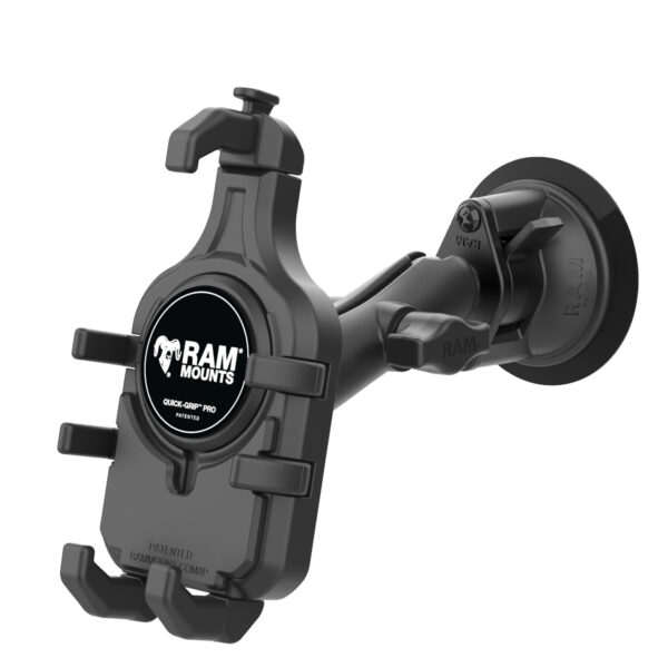 RAM Supporto per telefono Quick-Grip Pro con ventosa Twist-Lock - Media Ram Mounts RAM-B-166-PD5U - immagine 2