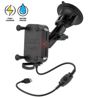 RAM Tough-Charge 15W Supporto a ventosa per ricarica wireless Ram Mounts RAM-B-166-UN12W-1