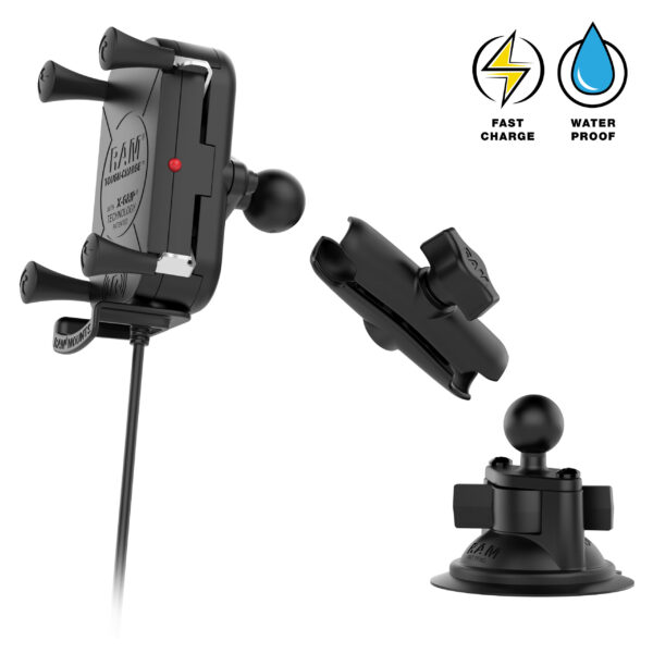 RAM Tough-Charge 15W Supporto a ventosa per ricarica wireless Ram Mounts RAM-B-166-UN12W-1 - immagine 3