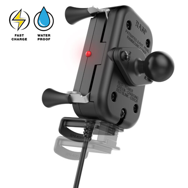 RAM Tough-Charge 15W Supporto a ventosa per ricarica wireless Ram Mounts RAM-B-166-UN12W-1 - immagine 4