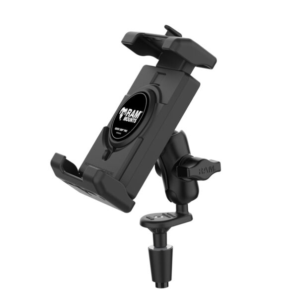 RAM Quick-Grip Pro XL Supporto per Telefono con Base Stelo Forcella - Corto Ram Mounts RAM-B-176-A-PD7U - immagine 2