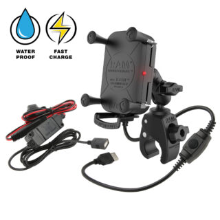 RAM Supporto di ricarica wireless Tough-Charge 15W con Tough-Claw Ram Mounts RAM-B-400-A-UN12W-V7M-1
