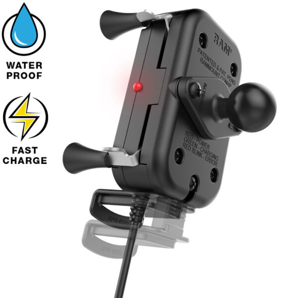 RAM Supporto di ricarica wireless Tough-Charge 15W con Tough-Claw Ram Mounts RAM-B-400-A-UN12W-V7M-1 - immagine 3