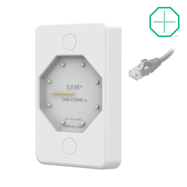 GDS Uni-Conn Dock da Parete Alimentato con PoE - Grigio Ram Mounts RAM-GDS-DOCK-W4-POEU-GRY