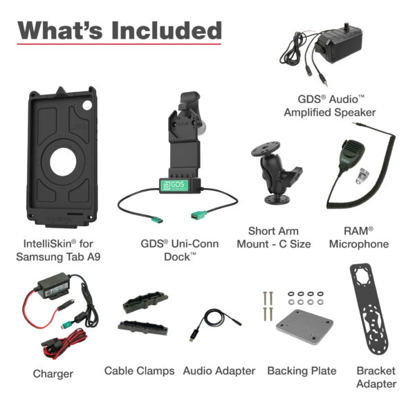 GDS Uni-Conn PTT Vehicle Bundle per Samsung Tab A9 Ram Mounts RAM-GDS-U1-SAM95-KIT3 - immagine 3