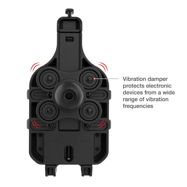 RAM Quick-Grip Pro Supporto per Telefono con Sfera e Smorzatore di Vibrazioni Ram Mounts RAM-HOL-PD5BVU - immagine 3