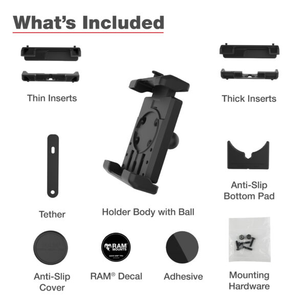 RAM Quick-Grip Pro XL Porta Telefono con Sfera Ram Mounts RAM-HOL-PD7BU - immagine 7