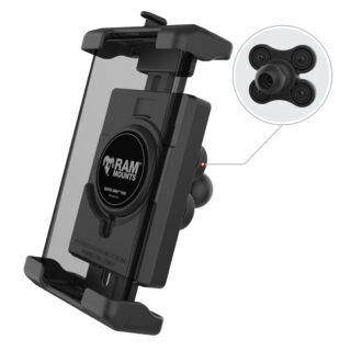 RAM Quick-Grip Pro XL Supporto per telefono con sfera e smorzatore di vibrazioni Ram Mounts RAM-HOL-PD7BVU