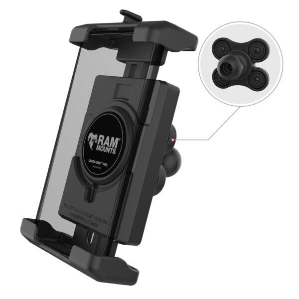 RAM Quick-Grip Pro XL Supporto per telefono con sfera e smorzatore di vibrazioni Ram Mounts RAM-HOL-PD7BVU