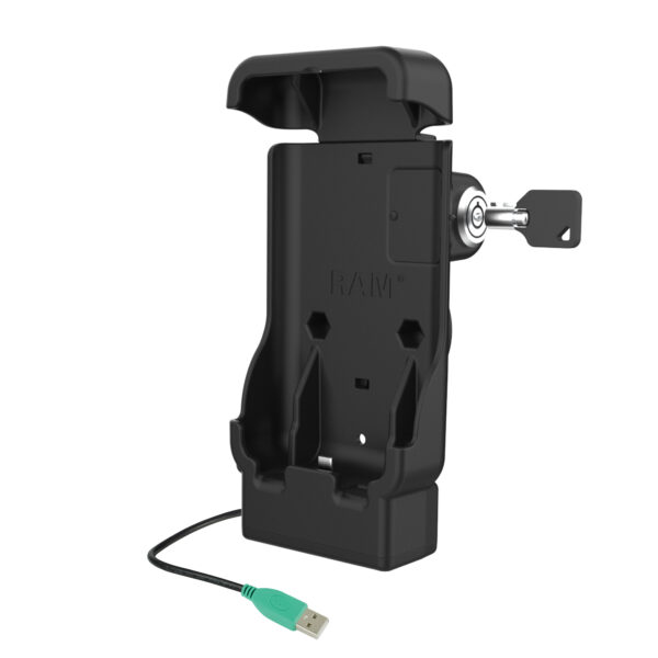 RAM Dock per veicoli con chiusura elettrica per Zebra EM45 Ram Mounts RAM-HOL-ZE38-A-PLU - immagine 2