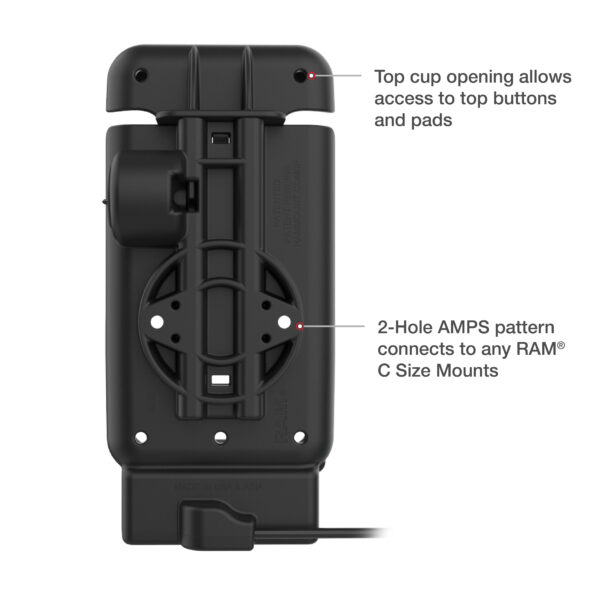 Dock per veicoli motorizzati RAM per Zebra EM45 Ram Mounts RAM-HOL-ZE38-A-PU - immagine 4