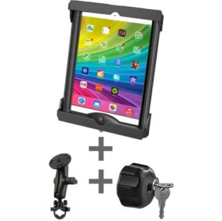 SUPPORTO A MANUBRIO CON ANTIFURTO A CHIAVE PER MOTO RAM-B-149Z-TABL20U per Apple iPad Air 1 e 2