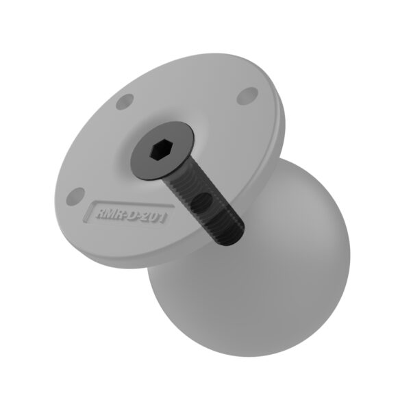 Piastra AMPS rotonda RAM con sfera e montante rinforzato in acciaio Ram Mounts RAM-D-254U-IN1 - immagine 2