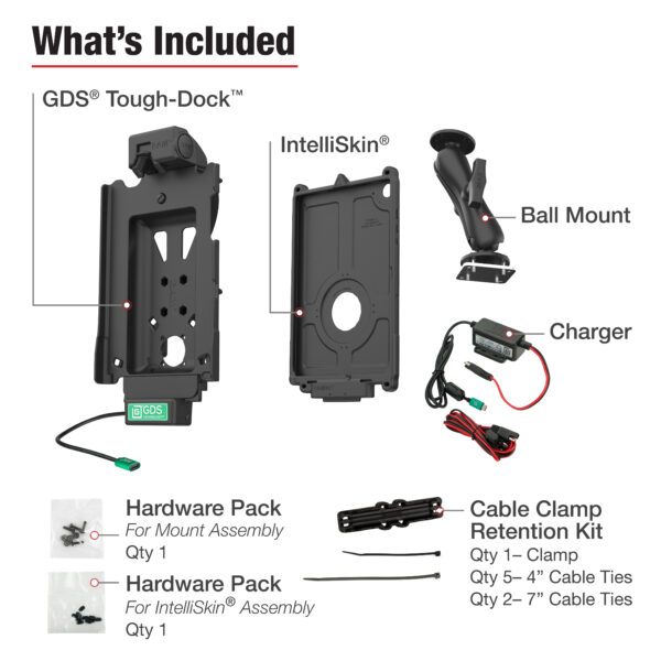 GDS Tough-Dock Vehicle Bundle per Samsung Tab A9+ Ram Mounts RAM-GDS-101B2-SAM88CP-V3CU - immagine 4