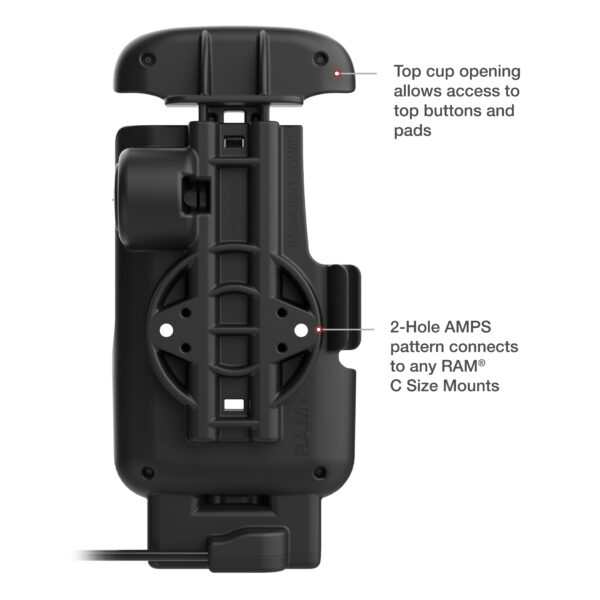 Dock USB-C RAM Form-Fit per Zebra TC22 e TC27 con Ram Mounts RAM-HOL-ZE24-CU - immagine 5