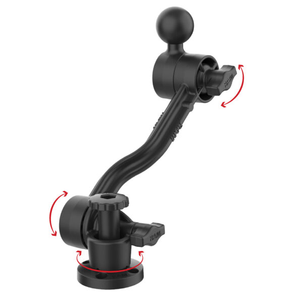 Braccio a cricchetto perforato composito RAM con supporti per braccio a sfera RAP-411D-114-PA-BGU - immagine 3