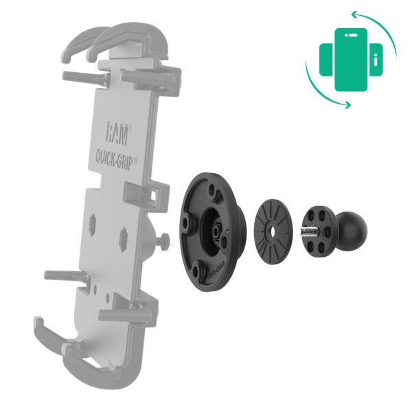 Adattatore a sfera rotante RAM per supporti per telefoni e palmari - Supporti per braccio tipo B RAP-B-351-4RU - immagine 2