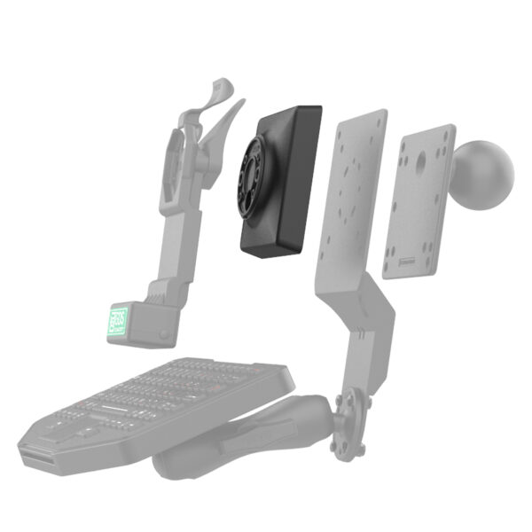 RAM 100mm e 75mm VESA ad AMPS Schema di fori Piastra adattatore Ram Supporti RAP-DOCK-D10VU - immagine 2